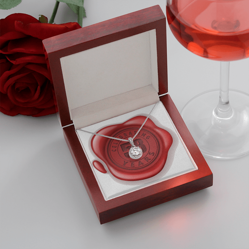 Celebrating 58 Years Anniversary - Eternal Hope Necklace With Mahogany Style Luxury Box