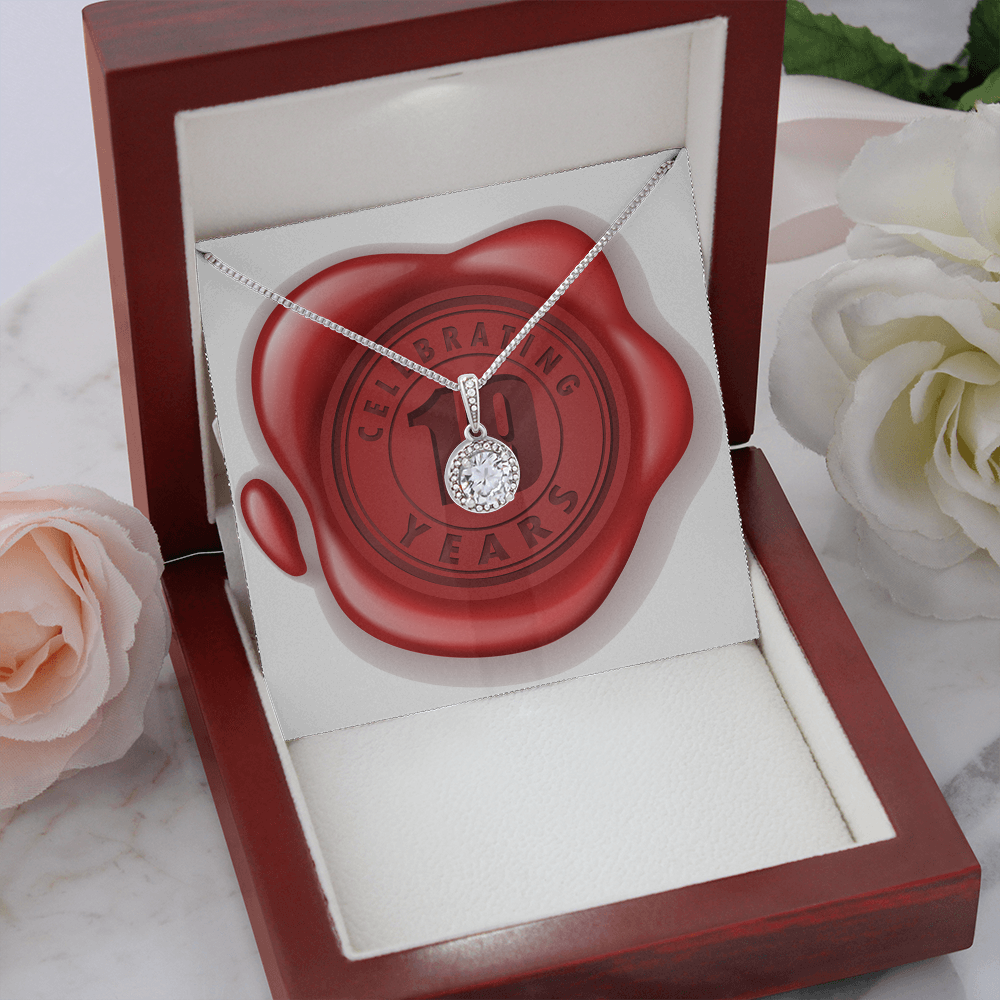 Celebrating 19 Years Anniversary - Eternal Hope Necklace With Mahogany Style Luxury Box