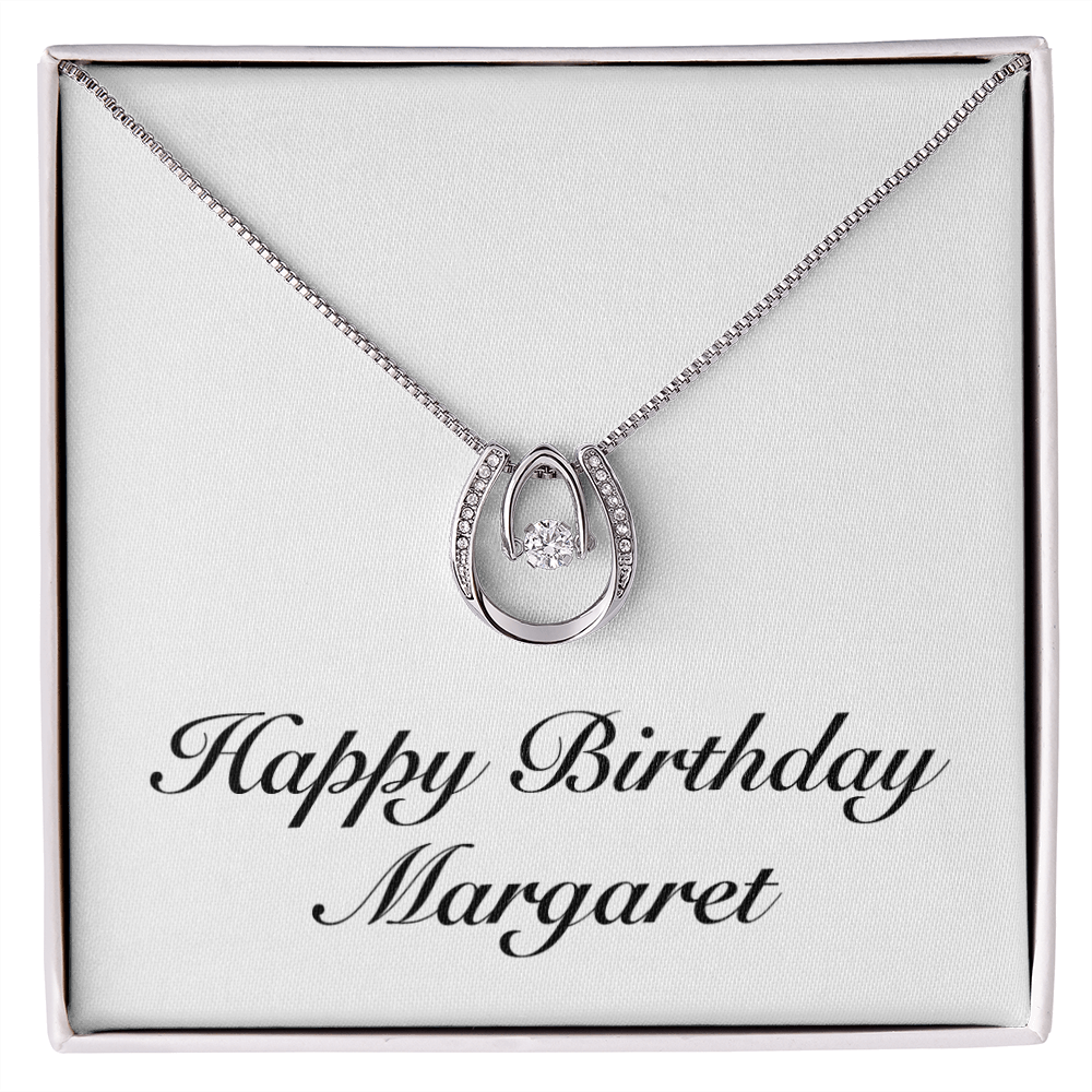 Happy Birthday Margaret - Lucky In Love Necklace