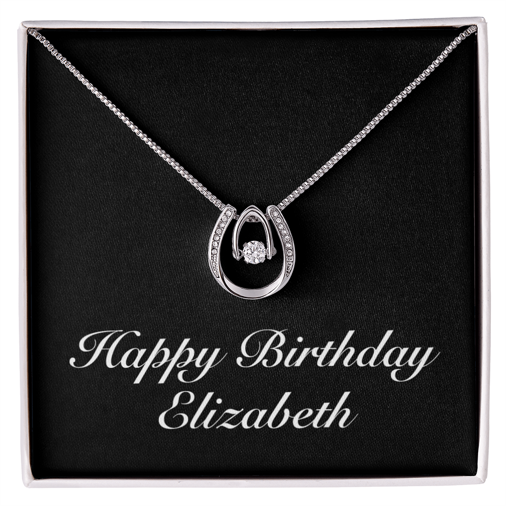 Happy Birthday Elizabeth v2 - Lucky In Love Necklace