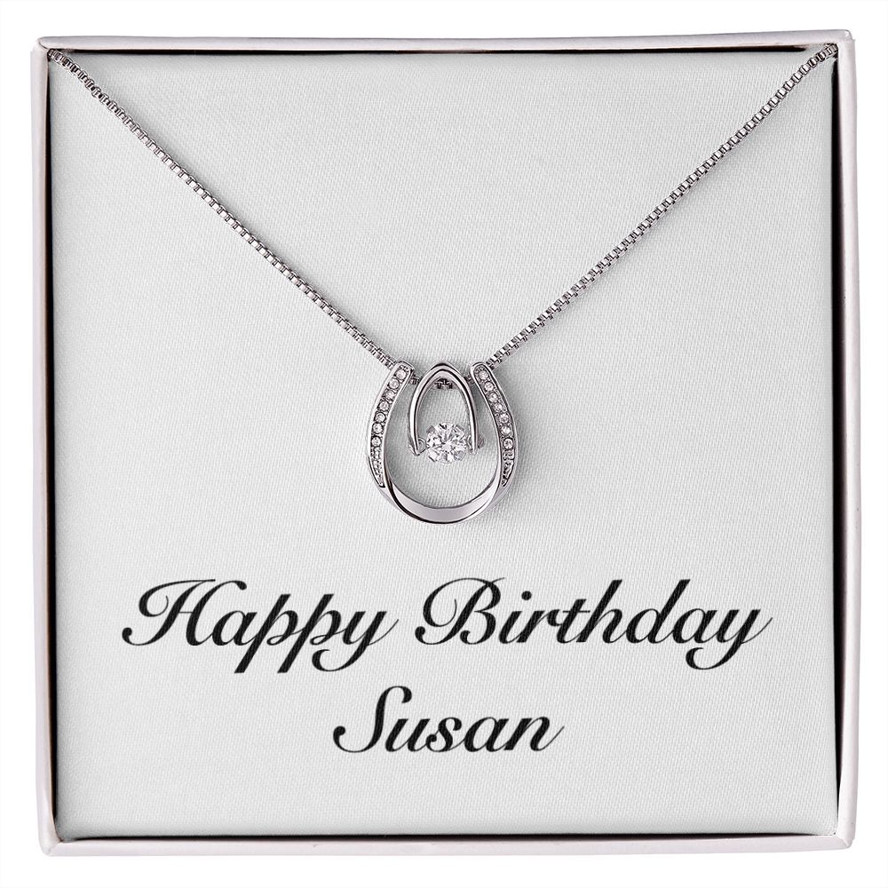 Happy Birthday Susan - Lucky In Love Necklace