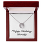 Happy Birthday Dorothy - Lucky In Love Necklace With Mahogany Style Luxury Box