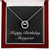 Happy Birthday Margaret v2 - Lucky In Love Necklace With Mahogany Style Luxury Box