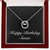 Happy Birthday Susan v2 - Lucky In Love Necklace With Mahogany Style Luxury Box