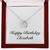 Happy Birthday Elizabeth - Lucky In Love Necklace With Mahogany Style Luxury Box