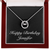 Happy Birthday Jennifer v2 - Lucky In Love Necklace With Mahogany Style Luxury Box