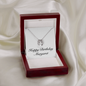 Happy Birthday Margaret - Lucky In Love Necklace With Mahogany Style Luxury Box