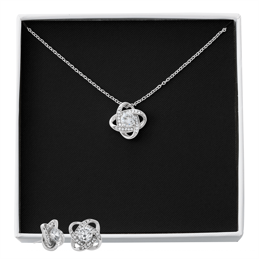 Love Knot Necklace And Earrings Set v2