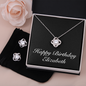 Happy Birthday Elizabeth v2 - Love Knot Necklace And Earrings Set