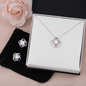 Love Knot Necklace And Earrings Set