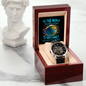 Dad, To Our Family You Are The World - Men's Openwork Watch
