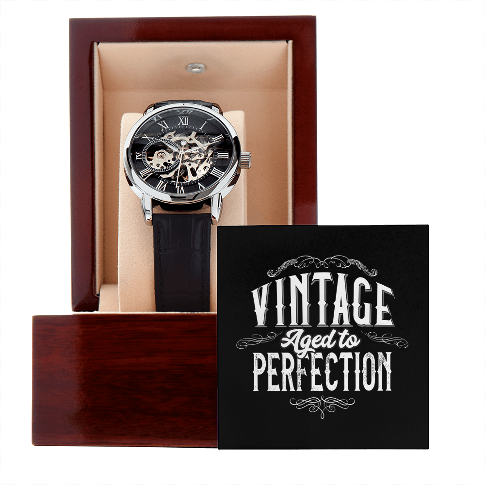 Vintage Aged To Perfection - Men's Openwork Watch