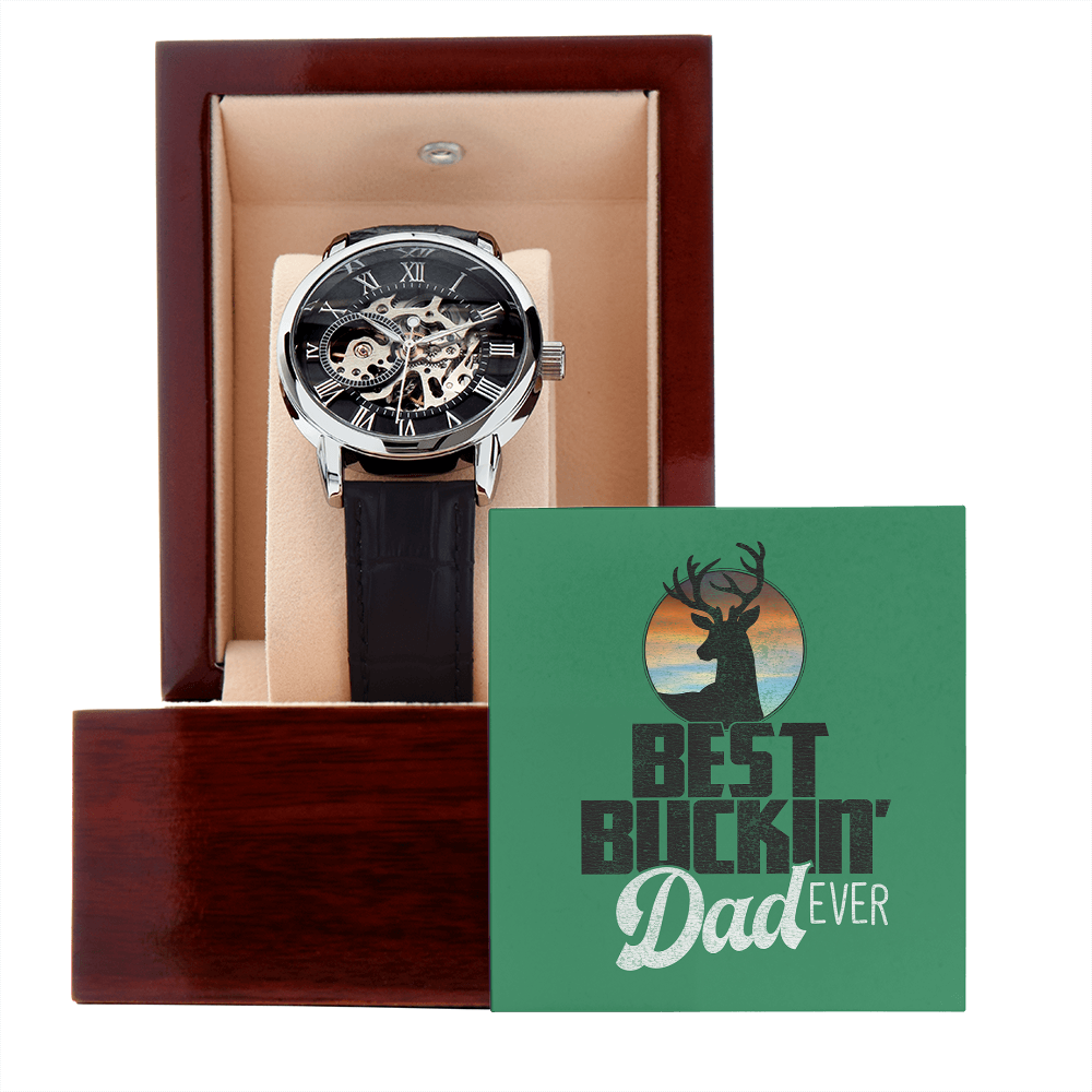 Best Buckin' Dad Ever v2 - Men's Openwork Watch