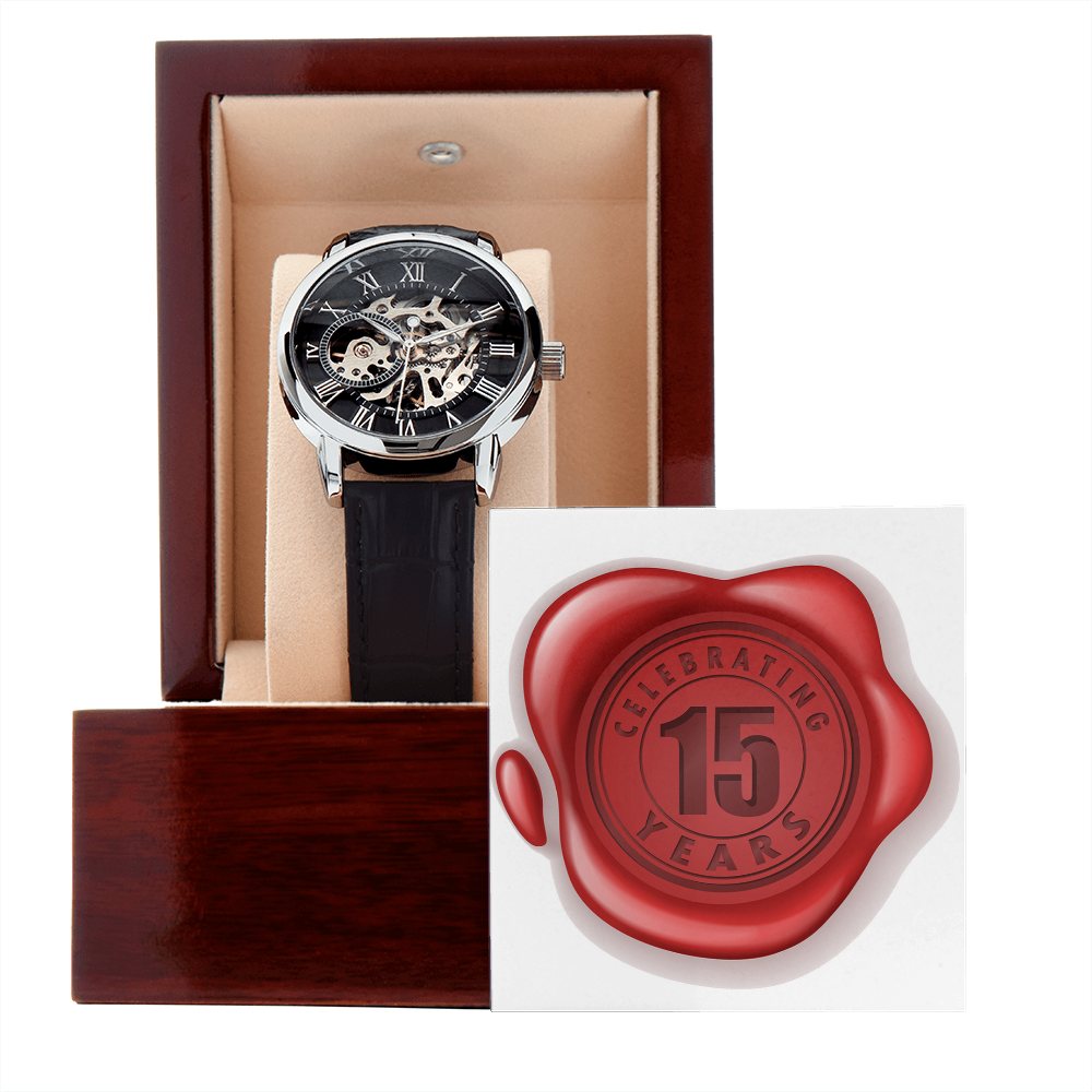 Celebrating 15 Years Anniversary - Men's Openwork Watch