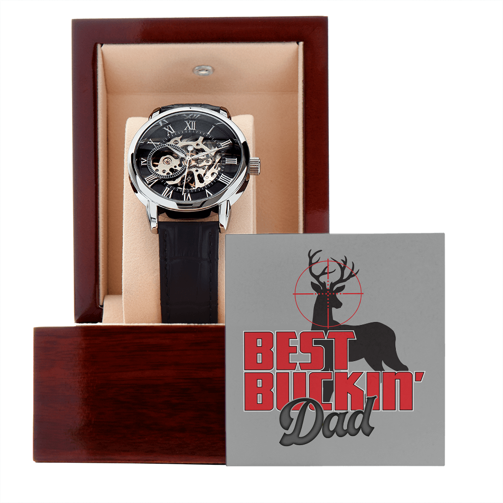 Best Buckin' Dad - Men's Openwork Watch