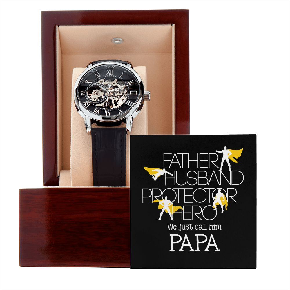 We Just Call Him Papa - Men's Openwork Watch
