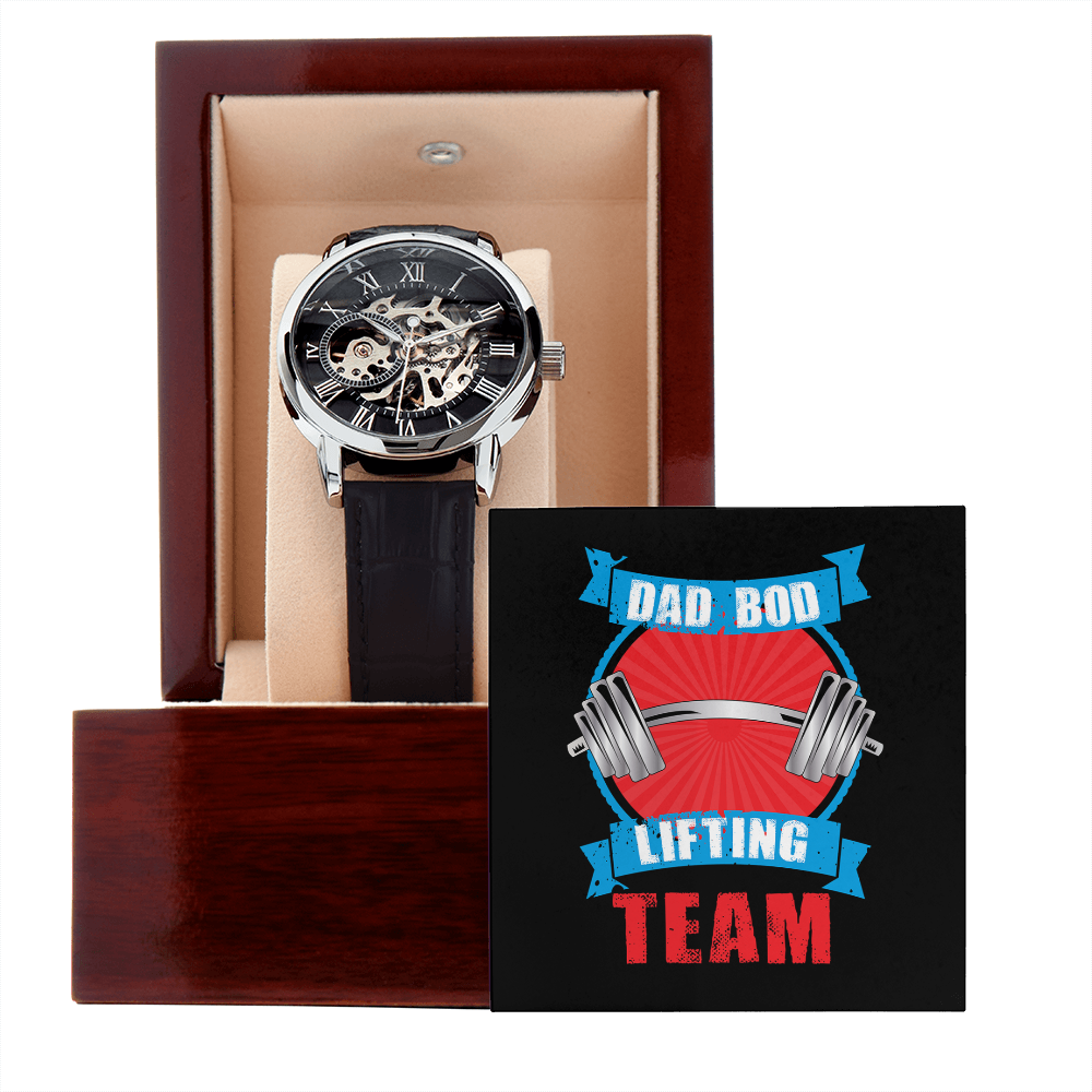 Dad Bod Lifting Team - Men's Openwork Watch
