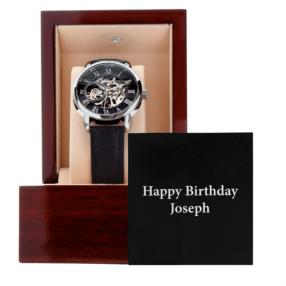 Happy Birthday Joseph v2 - Men's Openwork Watch