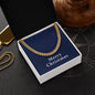Merry Christmas v08 - 14k Gold Finished Cuban Link Chain