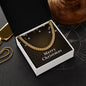 Merry Christmas v06 - 14k Gold Finished Cuban Link Chain