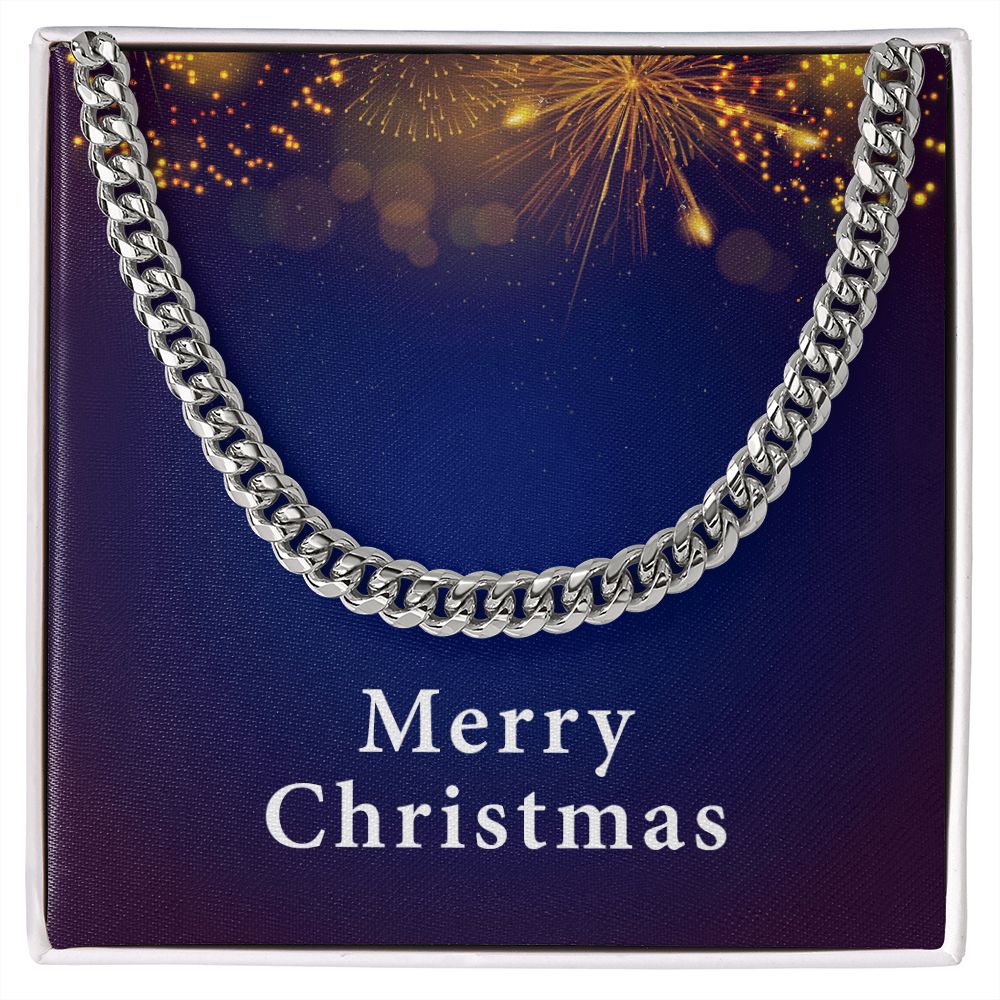 Merry Christmas v07 - Cuban Link Chain