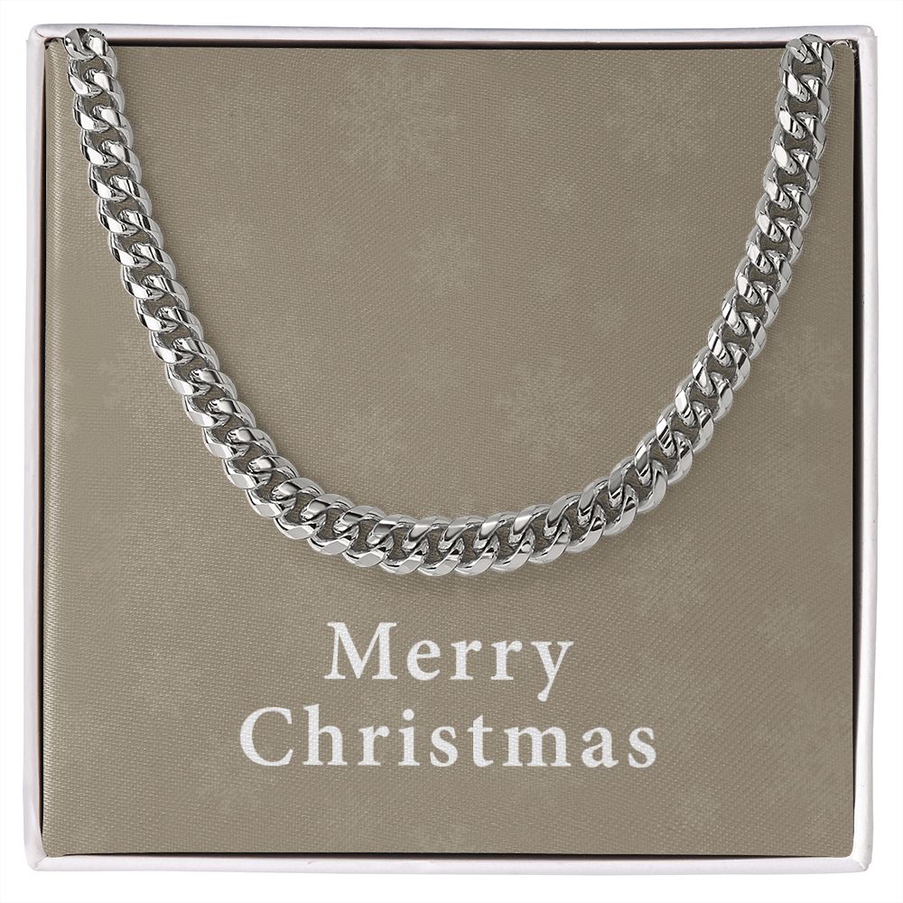 Merry Christmas v10 - Cuban Link Chain
