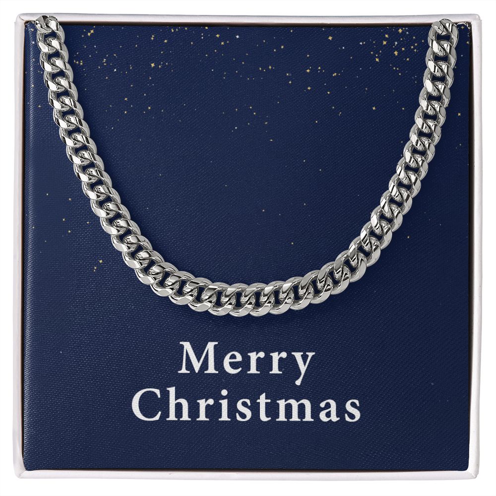 Merry Christmas v08 - Cuban Link Chain