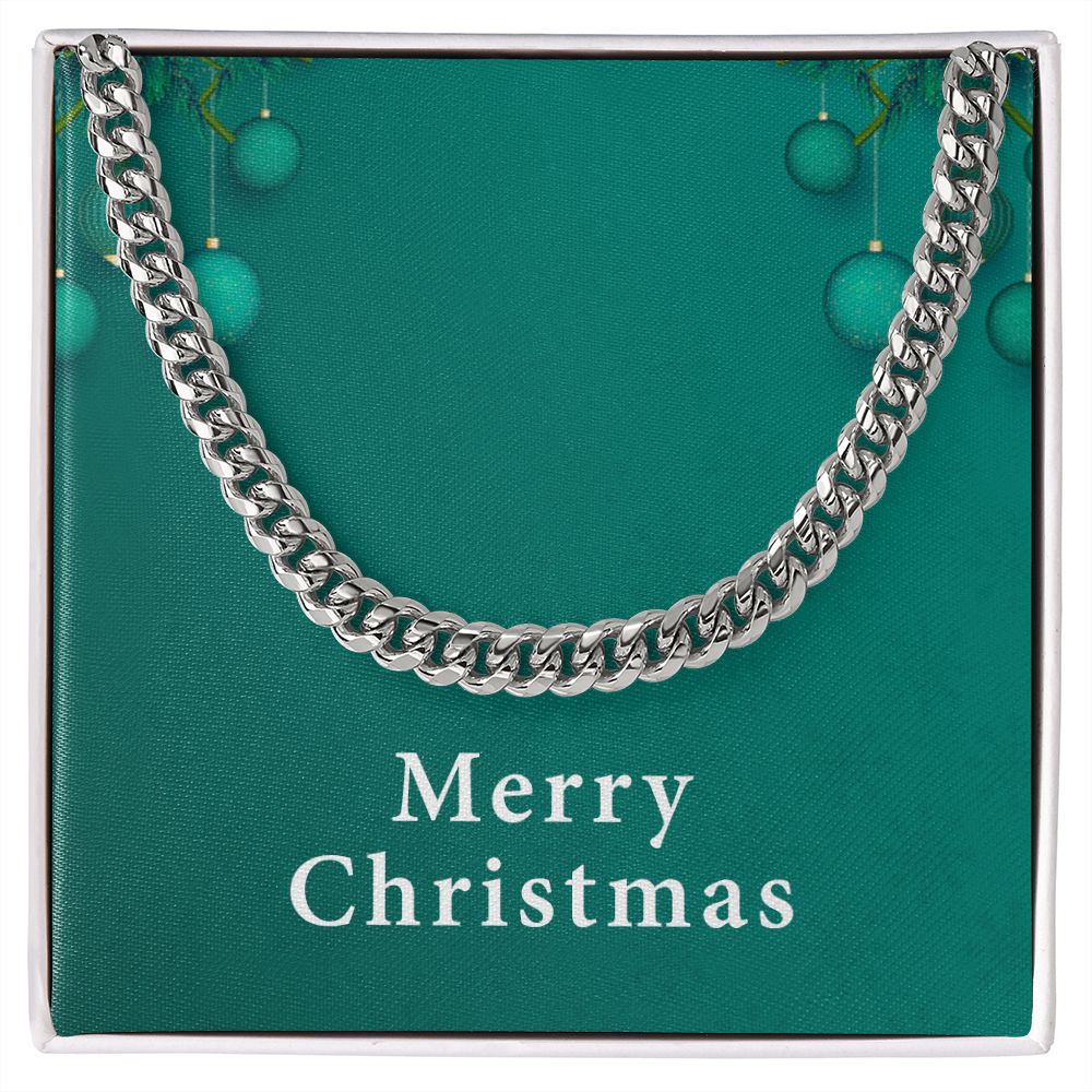 Merry Christmas v02 - Cuban Link Chain