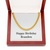 Happy Birthday Brandon - 14k Gold Finished Cuban Link Chain With Mahogany Style Luxury Box