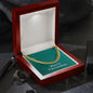 Merry Christmas v02 - 14k Gold Finished Cuban Link Chain With Mahogany Style Luxury Box