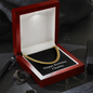 Happy Birthday Charles v2 - 14k Gold Finished Cuban Link Chain With Mahogany Style Luxury Box