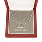 Merry Christmas v10 - Cuban Link Chain With Mahogany Style Luxury Box