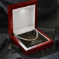 Merry Christmas v06 - Cuban Link Chain With Mahogany Style Luxury Box