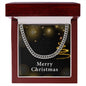 Merry Christmas v03 - Cuban Link Chain With Mahogany Style Luxury Box