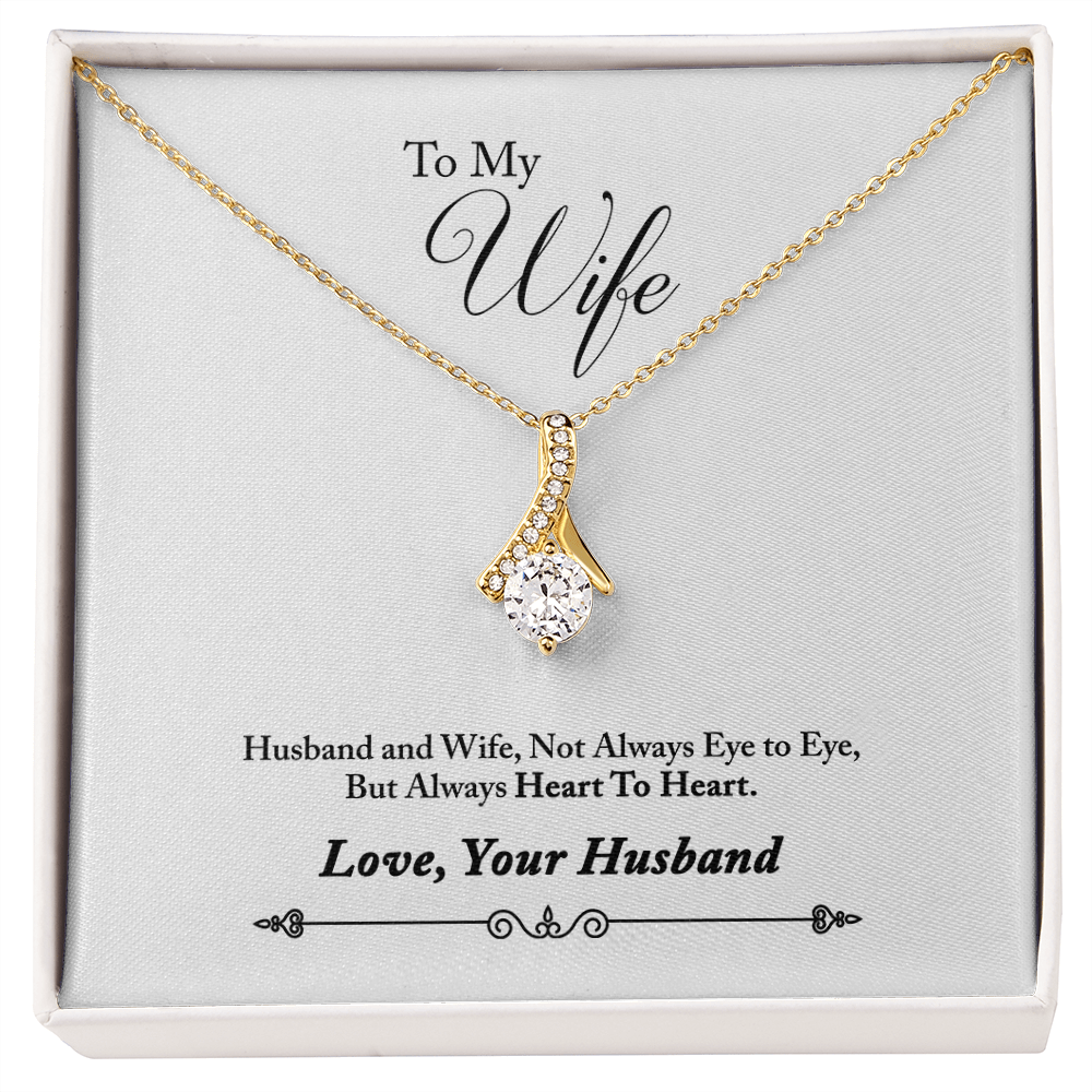009 To My Wife - 18K Yellow Gold Finish Alluring Beauty Necklace