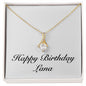 Happy Birthday Lana - 18K Yellow Gold Finish Alluring Beauty Necklace