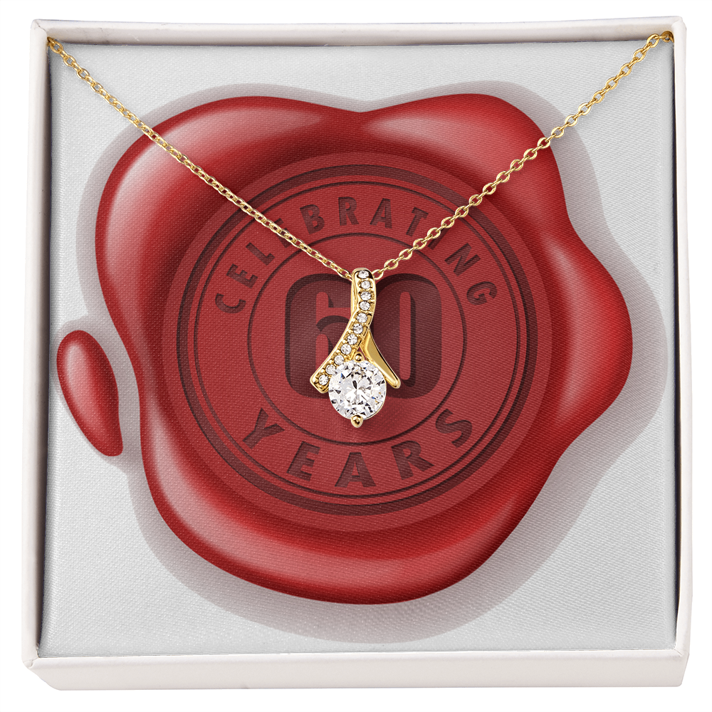 Celebrating 60 Years Anniversary - 18K Yellow Gold Finish Alluring Beauty Necklace