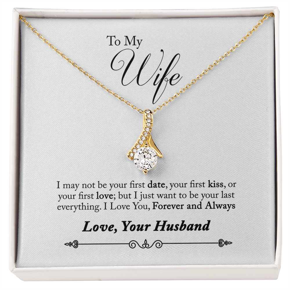 008 To My Wife - 18K Yellow Gold Finish Alluring Beauty Necklace