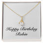 Happy Birthday Robin - 18K Yellow Gold Finish Alluring Beauty Necklace