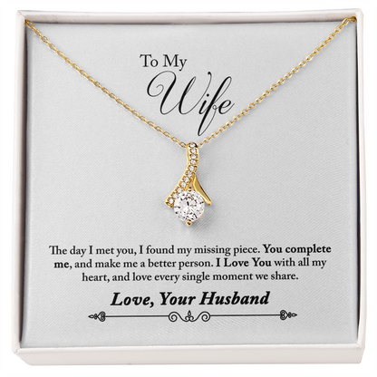 010 To My Wife - 18K Yellow Gold Finish Alluring Beauty Necklace