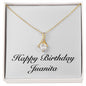 Happy Birthday Juanita - 18K Yellow Gold Finish Alluring Beauty Necklace