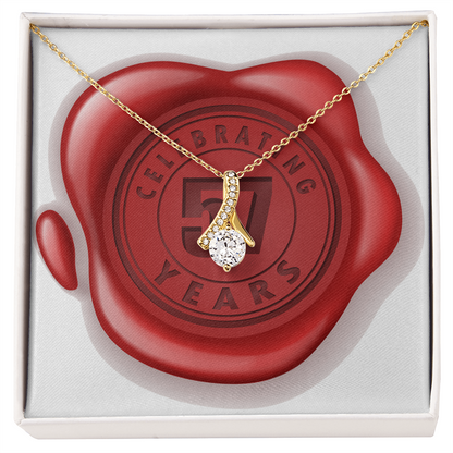 Celebrating 57 Years Anniversary - 18K Yellow Gold Finish Alluring Beauty Necklace