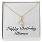 Happy Birthday Blanca - 18K Yellow Gold Finish Alluring Beauty Necklace