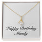 Happy Birthday Mandy - 18K Yellow Gold Finish Alluring Beauty Necklace