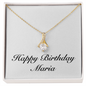 Happy Birthday Maria - 18K Yellow Gold Finish Alluring Beauty Necklace
