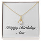 Happy Birthday Ann - 18K Yellow Gold Finish Alluring Beauty Necklace