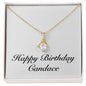 Happy Birthday Candace - 18K Yellow Gold Finish Alluring Beauty Necklace