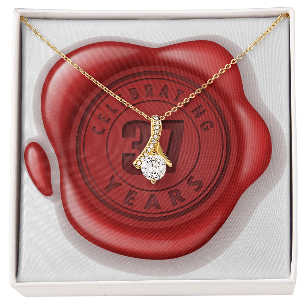 Celebrating 37 Years Anniversary - 18K Yellow Gold Finish Alluring Beauty Necklace