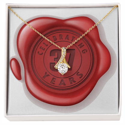 Celebrating 37 Years Anniversary - 18K Yellow Gold Finish Alluring Beauty Necklace