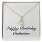 Happy Birthday Catherine - 18K Yellow Gold Finish Alluring Beauty Necklace